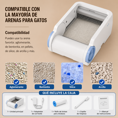 Arenero Automático Inteligente para Gatos WiFi BLW02