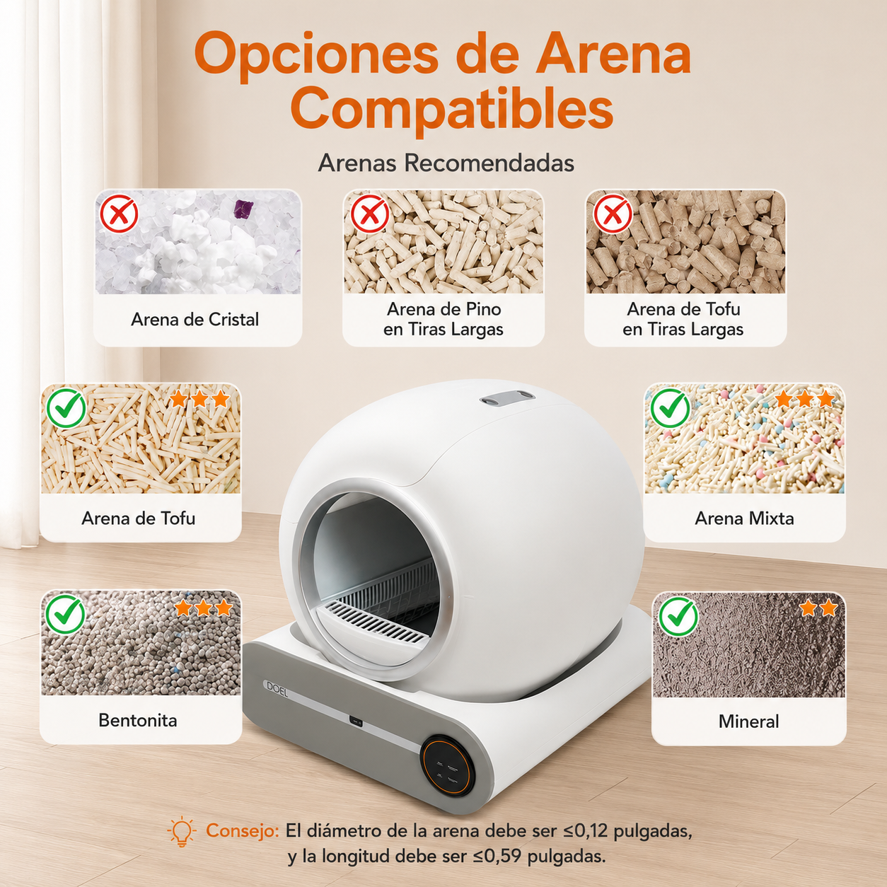 Arenero Automático Inteligente para Gatos  T25 WiFi